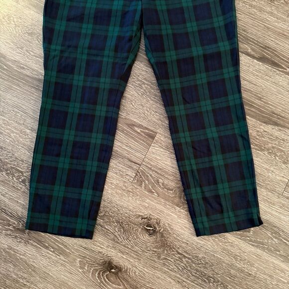 J. Crew Martie Black Watch Stretch Wool Blend Crop Pants New - Picture 2 of 10